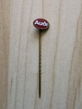 Audi Anstecknadel weiß braun Retro 70/80er Jahre