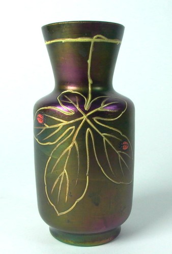 Jugendstil glasvase mit - glasvase,