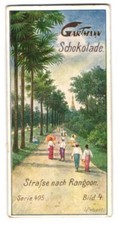Sammelbild Gartmann Schokolade, Straße nach Rangoon 