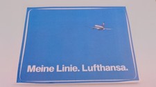 Meine Linie Lufthansa Werbe-Aufkleber   German Airline 80er Jahre