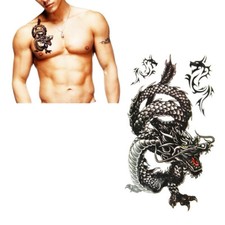 Temporäres Tattoo SET Drache Dragon Einmal-Tattoo Drachen Wasserfest Körperkunst