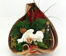 Grabgesteck Cocosschale Künstliche Blumen Exoten Natur Kunstblumen Gedenktage 