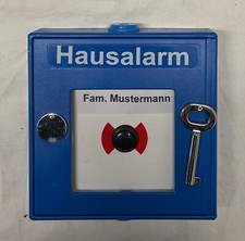 Türklingel Druckknopfmelder Türklingelknopf Feuerwehr Haustürklingel Heka blau