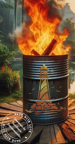 Feuertonne leuchtturm - feuertonne,