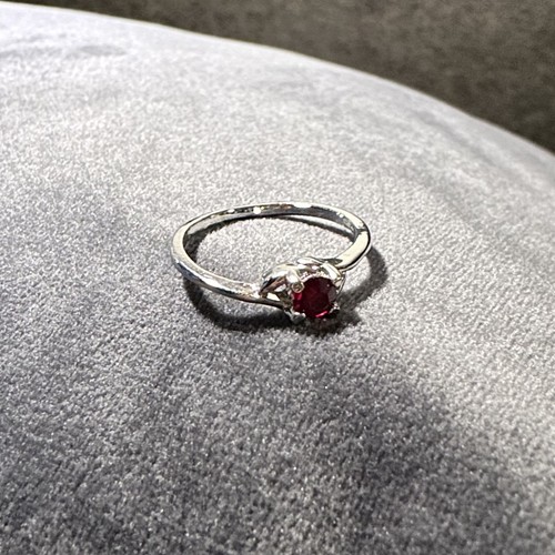 Versilberter damenring mit - versilberter,