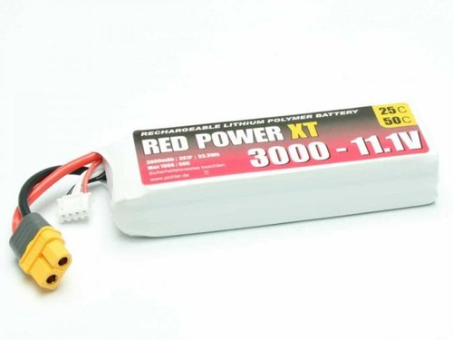 Lipo akku red power - akku, 3000