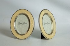Lisbeth Dahl 2 ovale Bilderrahmen Perlmuttoptik cremefarben Vintage Look