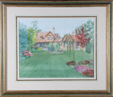 1996 Aquarell - Englisches Landhaus