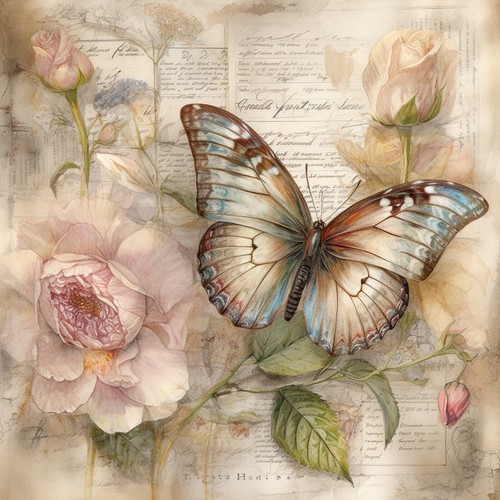Deko bild schmetterling rosen - deko,