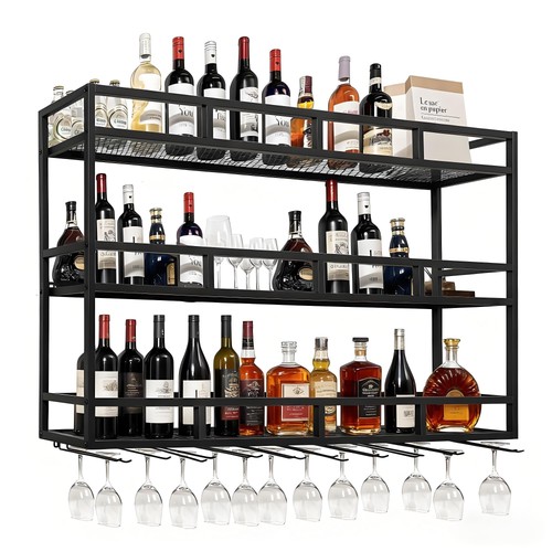 Wall mounted wine rack - wall, rack,