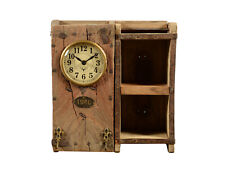 Wanduhr 30cm rechteckig Holz