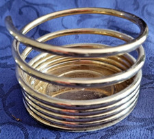 Partylite Messing - Spiralhalter von 1997, P0210 für Pillarkerze/Stumpenkerze