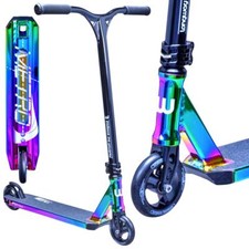 Longway Metro 2K19 Stunt-Scooter H=79cm tret Roller Schwarz Neochrome rainbow