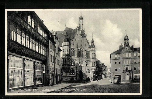 Helmstedt markt mit rathaus - helmstedt,,