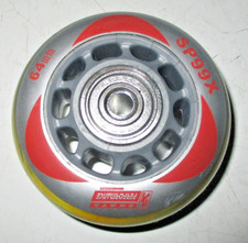 1 Rolle ROLLERBLADE Inliner Inlineskates Wheel 64 mm PS99X mit Kugellager Spacer