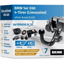 ANHÄNGERKUPPLUNG für BMW 5er E60 03-10 abnehmbar BRINK +13pol E-Satz Erich J