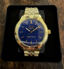 ICE-WATCH Herrenuhr ICE Steel Solar M Gold Blau 023798 Ungetragen