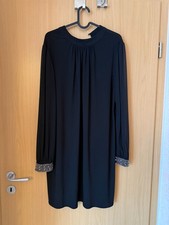 Damenkleid/ festlich/schwarz/ Ärmel transparent/ Apricot/ Größe XL
