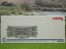 Märklin 24624 H0 Dopple Kreuzungsweiche mit Antrieb in OVP (UZ) B2858
