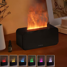 Mini Kamin Aroma Diffusor mit Feuer Effekt LED & 7 Farben Luftbefeuchter