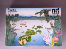 NAEF 2x  " GRÜN 80 " puzzle Basel 1980 garden exhibition  SWISS MADE wooden game
