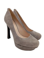GUESS High Heels Damen Pumps Gr. DE 37 hellgrau Casual-Look