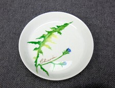 Untersetzer / Schälchen 11 cm Porcelaine De Sologne France Pour Clarins Paris 