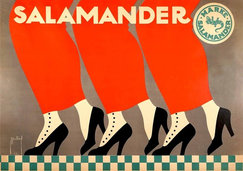 Salamander 1912 plakatdruck - salamander,