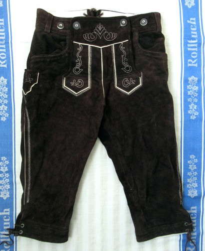 Bestickte braune kniebundhose - braune,