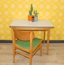 stabiler kleiner 50er Jahre Küchentisch Holz Resopal 58,5x90,5 H74 Tisch Küche