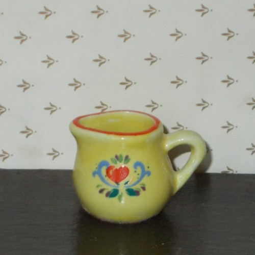 Keramik miniatur krug gelb - krug,