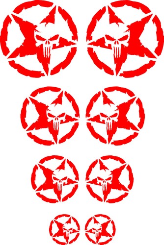 Aufkleber totenschädel set - aufkleber,