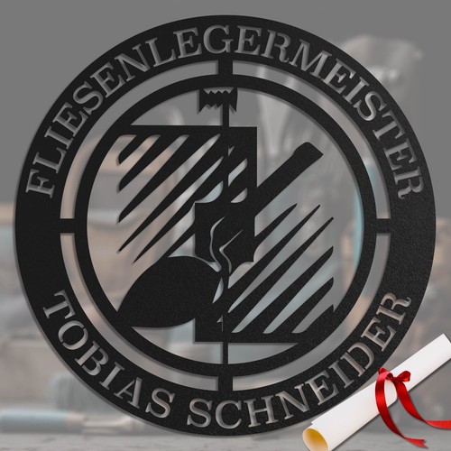 Fliesenleger zunftzeichen - fliesenleger,
