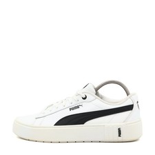 PUMA Damen 373035-02 Schuhe Weiß Schwarz Leder Low-Top Smash Sneaker EU 39