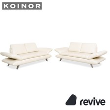 Koinor Velutti Leder Zweisitzer Creme manuelle Funktion Sofa Couch