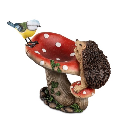 Dekofigur igel mit pilz und - igel,