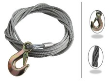 Drahtseil Stahlseil + Haken 6mm 8,5m f. Alko 901 Seilwinde Seilzug Handseilwinde