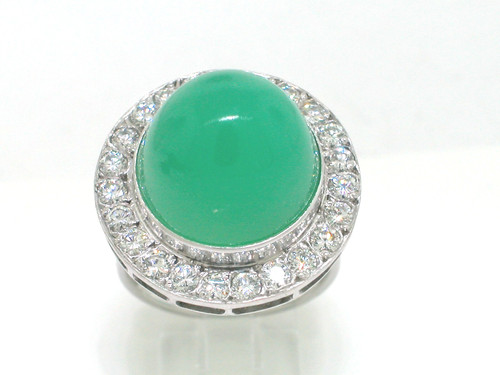 Chrysopras ring 585 - ring,
