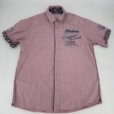 Camp David Hemd XL Kurzarm Kariert Blau