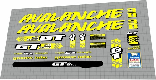 1992 avalanche yellow decal - gt,