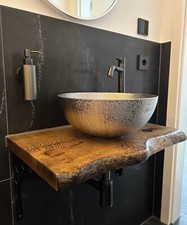 Waschtisch Eiche Massivholzplatte Holzplatte Waschtischplatte 50 60 70 80