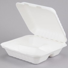 Bagasse 9" Klapp-Lunchbox mit