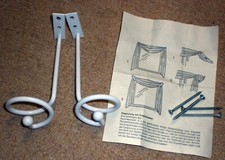 Drapierhaken, 1 Paar, Weiß, Metall