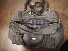 coccinelle shopper leder grau neuwertig mit Trageriemen