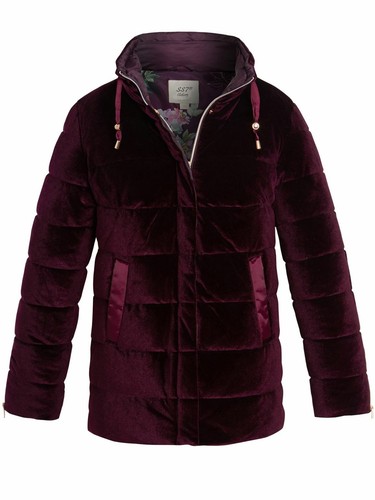 Damen steppjacke wattiert samt - steppjacke,