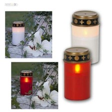 LED Grab-Kerze mit Timer Grablaterne Grablicht Grablampe Grableuchte flackernd