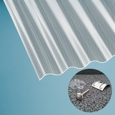 Set Polycarbonat Wellplatten - 2,6 mm - Wabe klar - Sinus 76/18 + Verlegezubehör