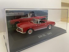 MERCEDES 230 SL  Roadster 1963, 1:43, in Acrylglasbox, De Agostini Modellauto