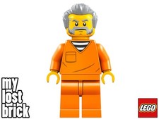 LEGO City - Gefangener Minifigur orange Overall aus Set 60419 (cty1701) - NEU -