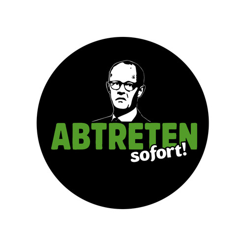 Aufkleber merz abtreten - abtreten, sofort